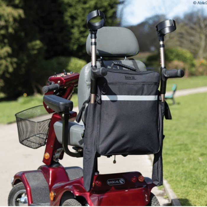 Mobility Scooter Bag with Crutch/Stick Holder